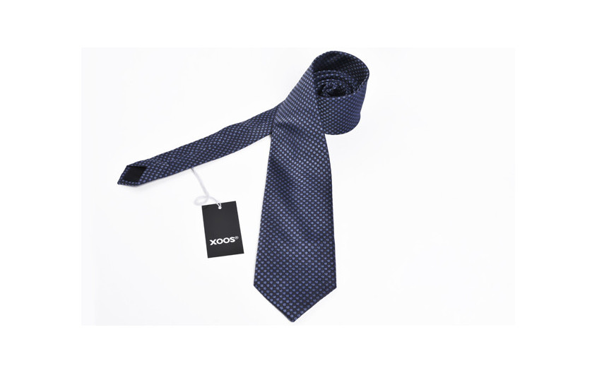 Cravate marine motifs fleuris