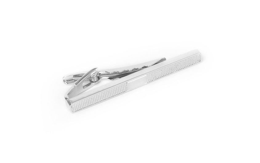 Pince à cravate argenté grip