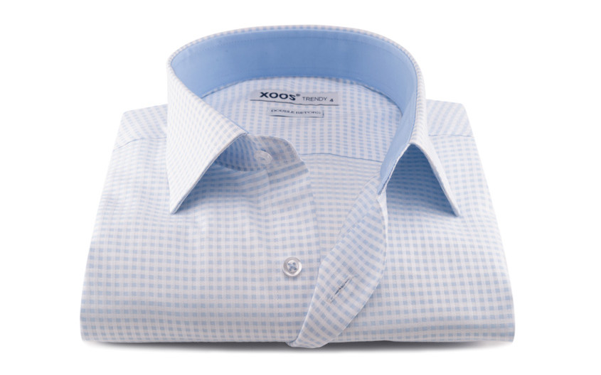 Chemise NON CINTRÉE ciel à...