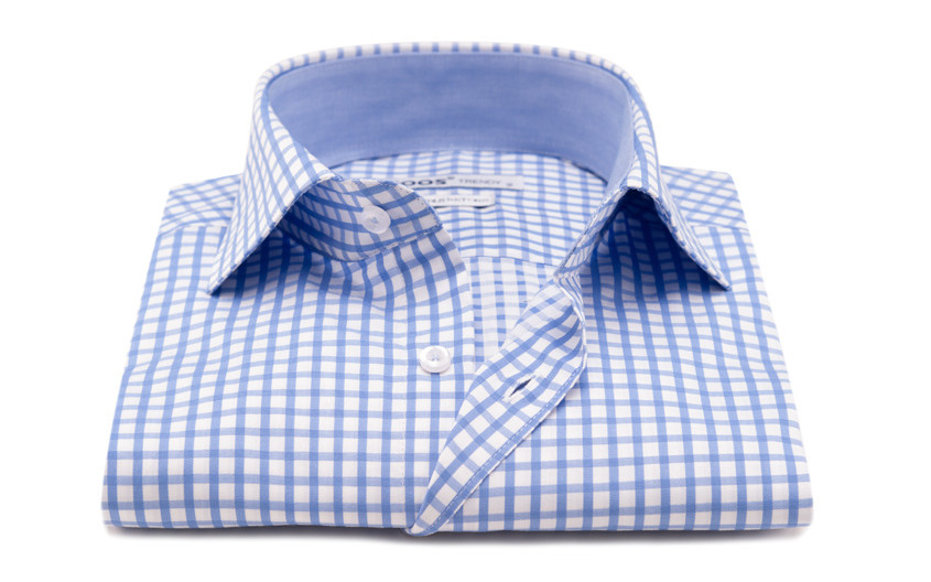 Chemise à carreaux ciel...