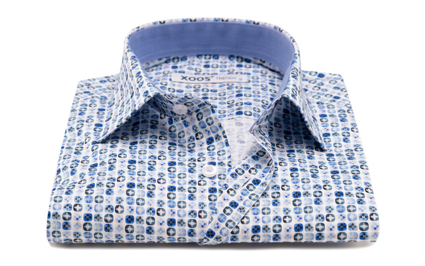Chemise blue star print