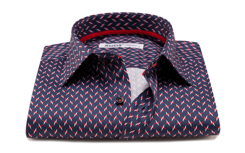 Chemise navy and red star...
