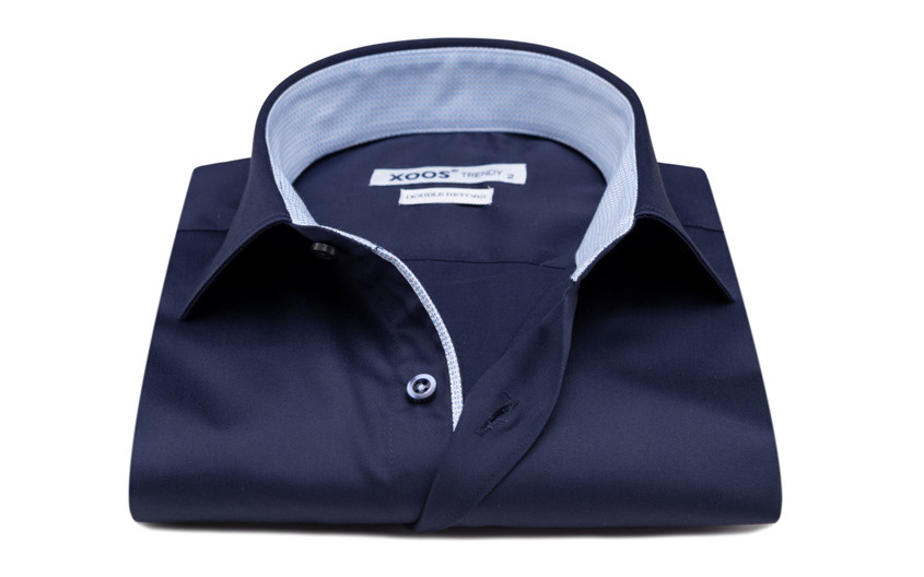 Chemise navy à doublure...