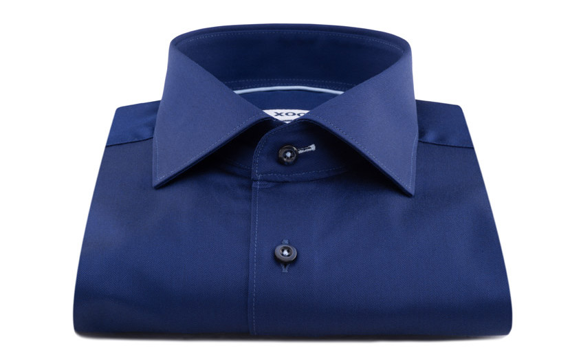 Chemise en gabardine bleu...