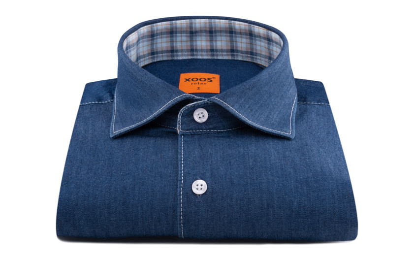 Chemise denim à coudières...