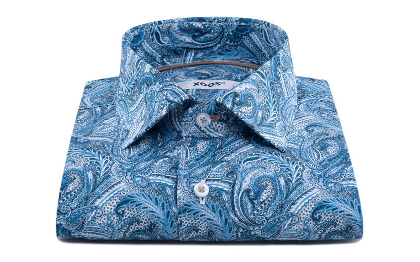 Chemise blue paisley print