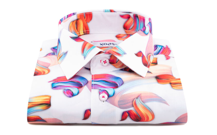 Chemise rainbow baners print