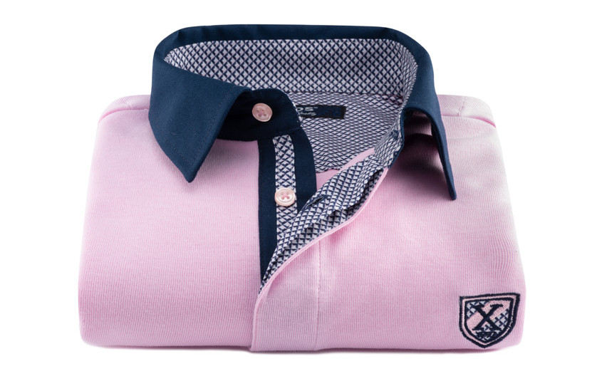 Polo manches longues rose...