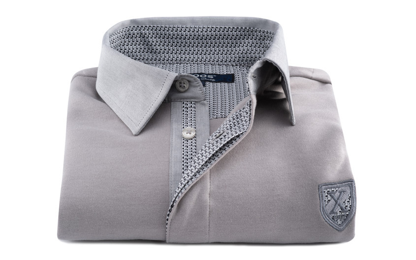 Polo manches longues gris...