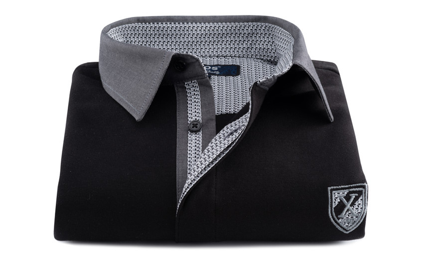 Polo manches longues noir...