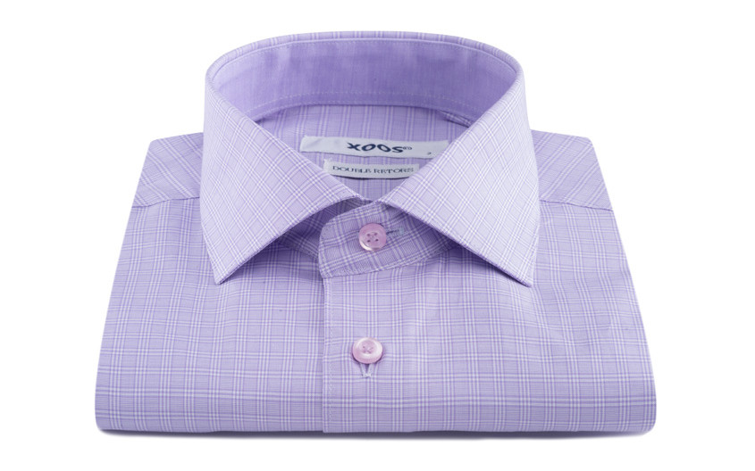 Chemise parme à carreaux...