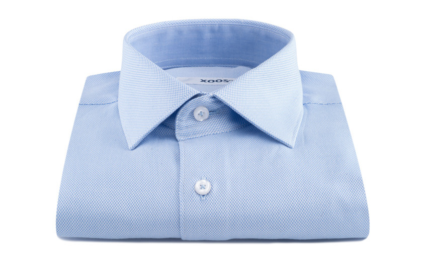 Chemise en coton tissé bleu...