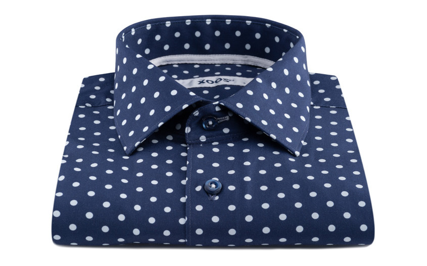 Chemise navy à pois