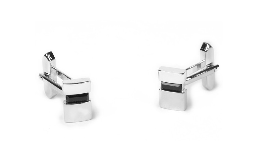 Boutons de manchette gris...