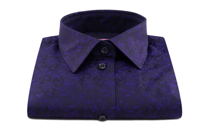 Chemisier femme jacquard mauve